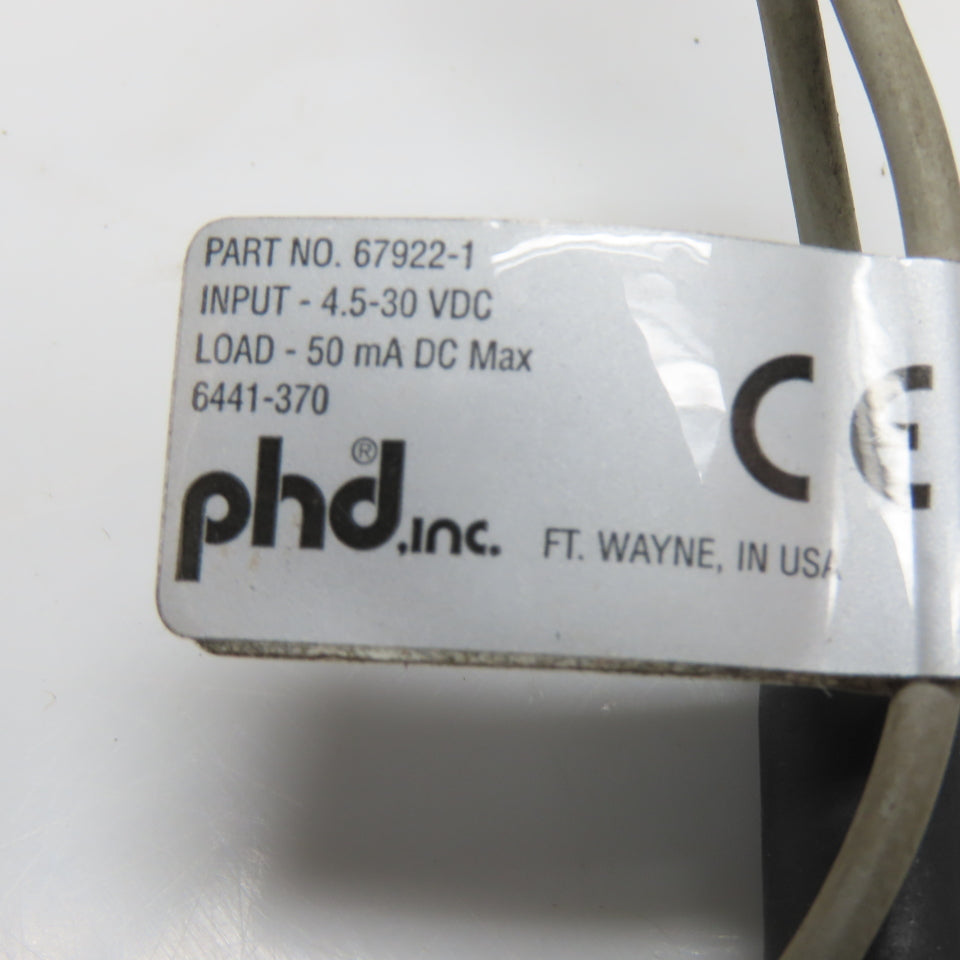 PHD Inc. 67922-1 Magnetic Reed Switch 4.5-30VDC 3-Pin