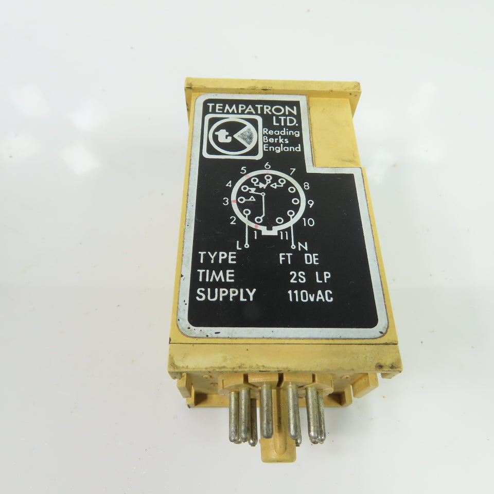 Tempatron Ltd. FT DE Time Delay Timer 110VAC 0.2-2.0s 11-Pin
