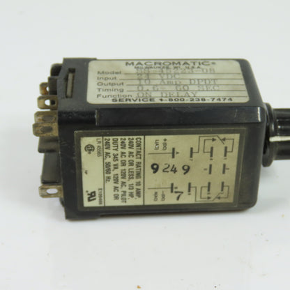 Macromatic SS-45223-08 ON DELAY Time Delay Relay 24VDC 10A DPDT 0.6-60 SEC