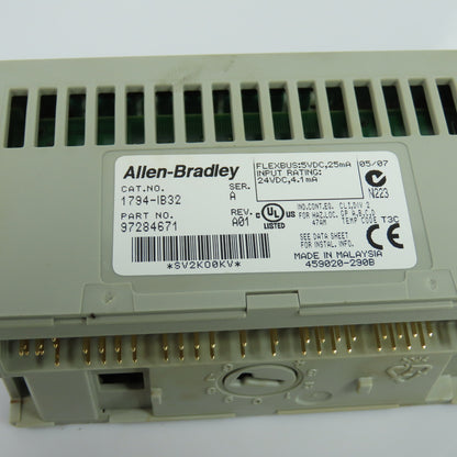 Allen-Bradley 1794-IB32 24VDC 32-Point Sink Input Module Ser A W/ 1794-TB32 Base