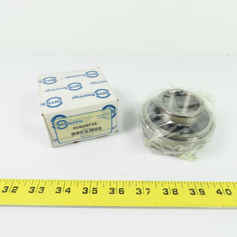 AMI Bearings SER208FSX Cylindrical Insert Ball Bearing 40mm Bore NEW