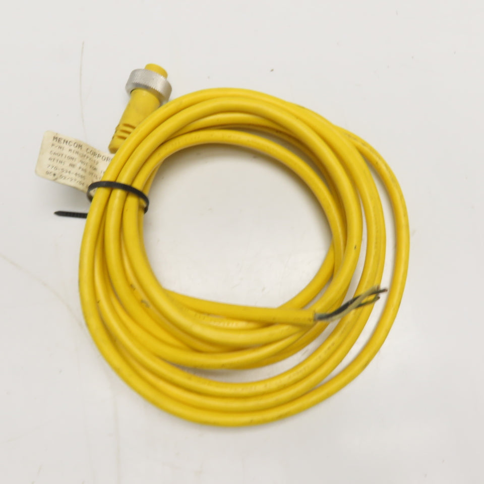 Mencom MIN-3FPX-12 3-Pole Female Straight 12ft Single Ended Cable 8A 300V