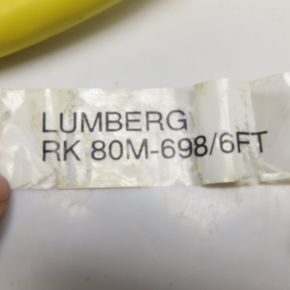 Lumberg RK 80M-698/6FT 8-Pole Female Straight 6ft Single Ended Cable