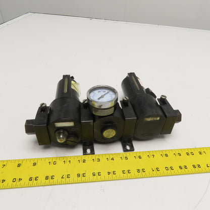 Wilkerson F16-04-000 1/2" NPT Pneumatic Filter Regulator Lubricator Assembly