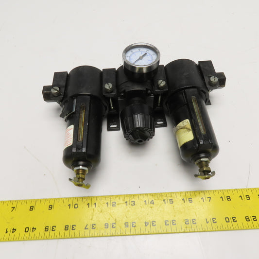 Wilkerson F16-04-000 1/2" NPT Pneumatic Filter Regulator Lubricator Assembly