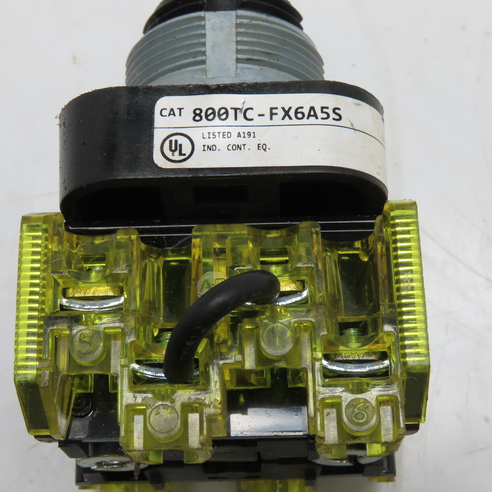 Allen-Bradley 800TC-FX6A5S Industrial Push Button Operator with Contact Block