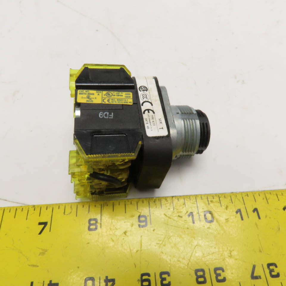 Allen-Bradley 800TC-FX6A5S Industrial Push Button Operator with Contact Block