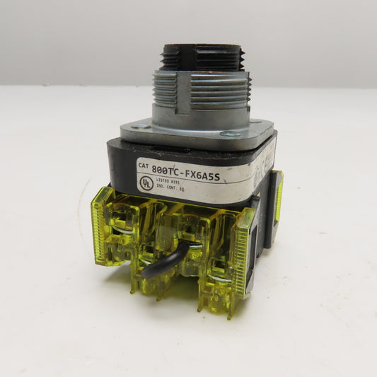 Allen-Bradley 800TC-FX6A5S Industrial Push Button Operator with Contact Block