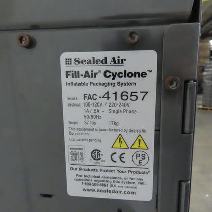 Sealed Air Fill-Air Cyclone Inflatable Packaging System 1Ph 100-240V W/ Stand