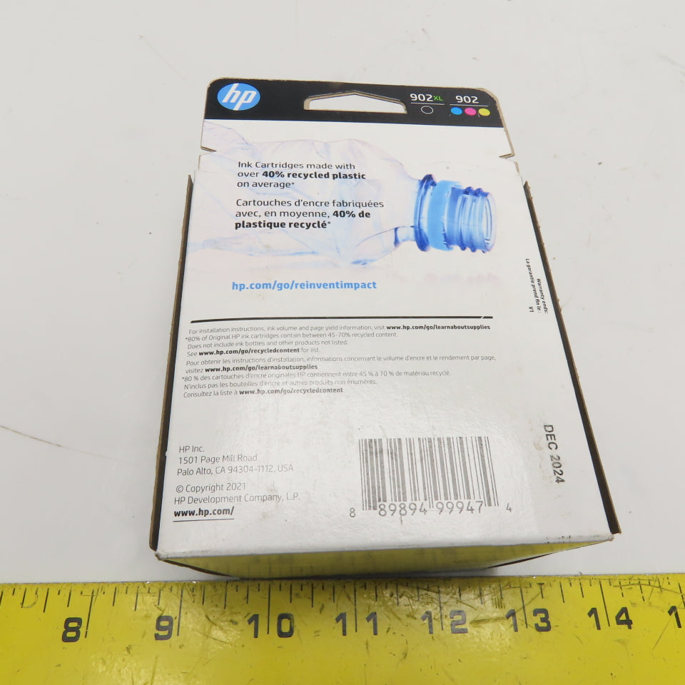 HP T0A39AN 902XL/902 4-Pack Ink Cartridges Black 902XL Cyan Magenta Yellow 902