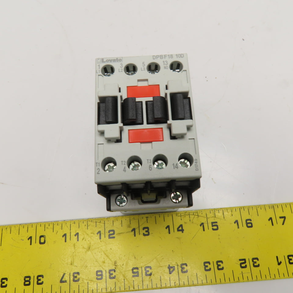 Lovato DPBF18 10 D024 3-Pole Contactor 24VDC Coil 30A FLA 600VAC 1NO