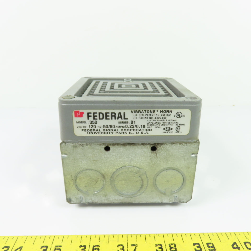 Federal Signal Model 350 Vibratone Horn 120VAC 0.22A Ser B1