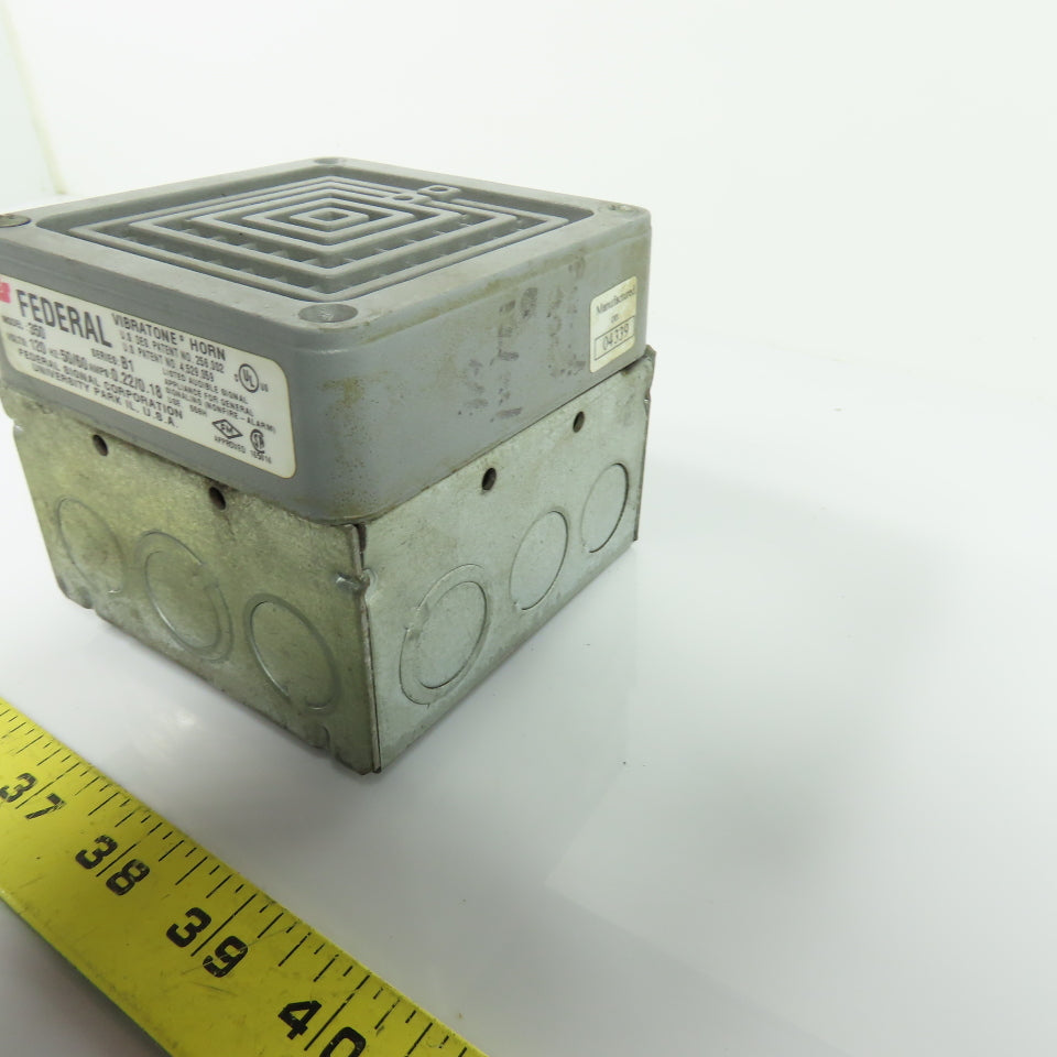 Federal Signal Model 350 Vibratone Horn 120VAC 0.22A Ser B1