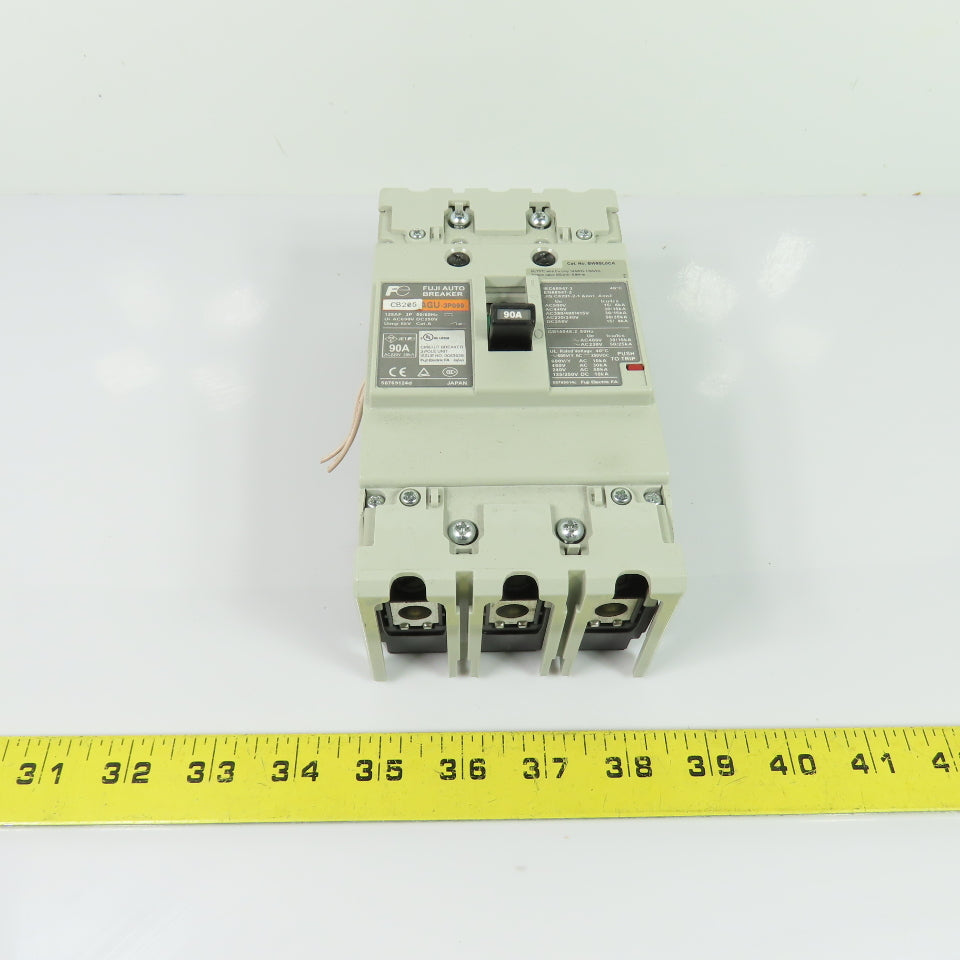 Fuji Electric BW125JAGU-3P090 90A 3-Pole Circuit Breaker 600VAC 250VDC