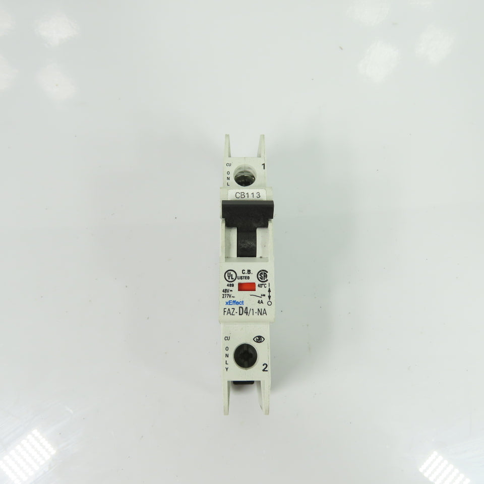 Eaton FAZ-D4/1-NA 4A 1Ph Circuit Breaker 277VAC 48VDC