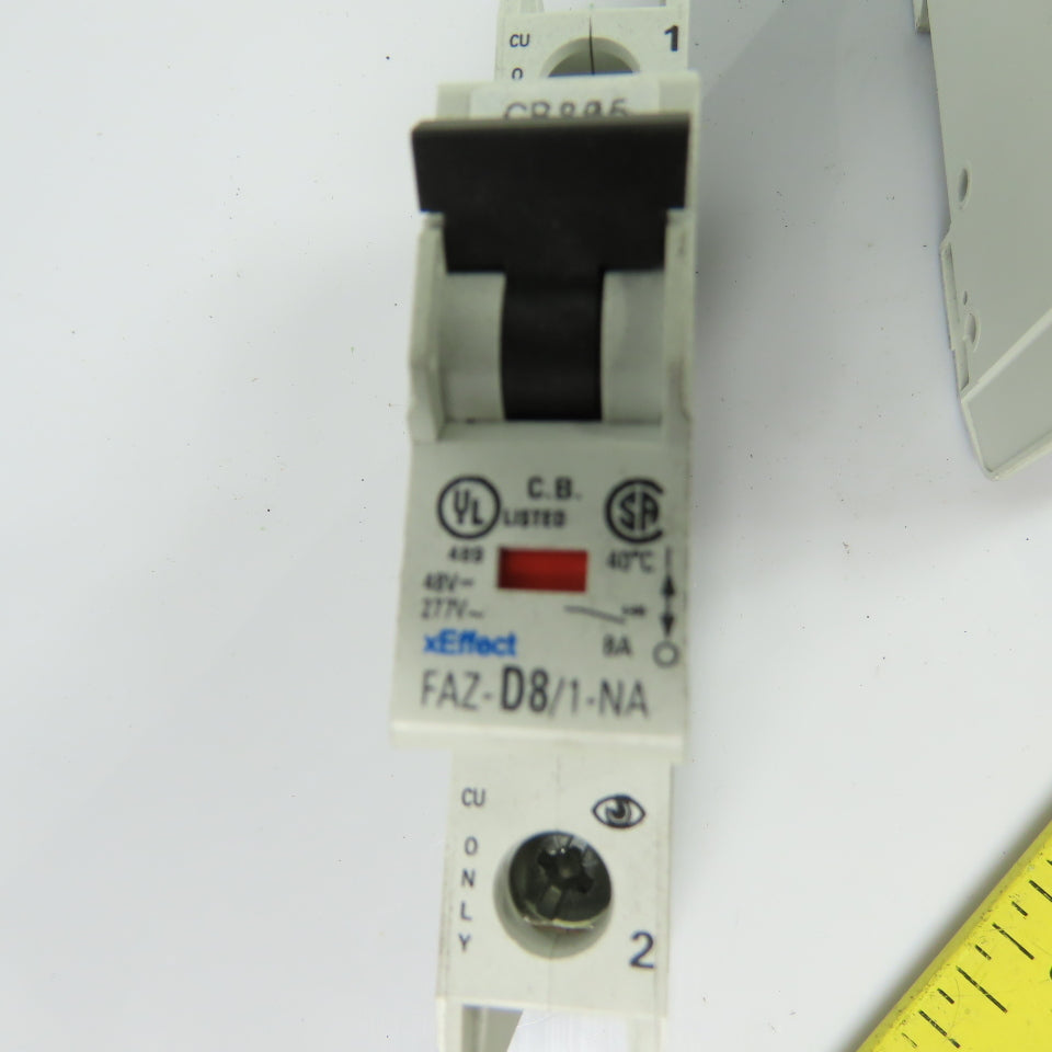 Eaton FAZ-D8/1-NA Circuit Breaker 1-Pole 8A 277VAC 48VDC Lot Of 2