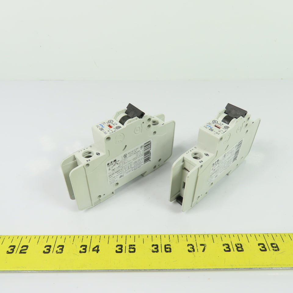 Eaton FAZ-D8/1-NA Circuit Breaker 1-Pole 8A 277VAC 48VDC Lot Of 2