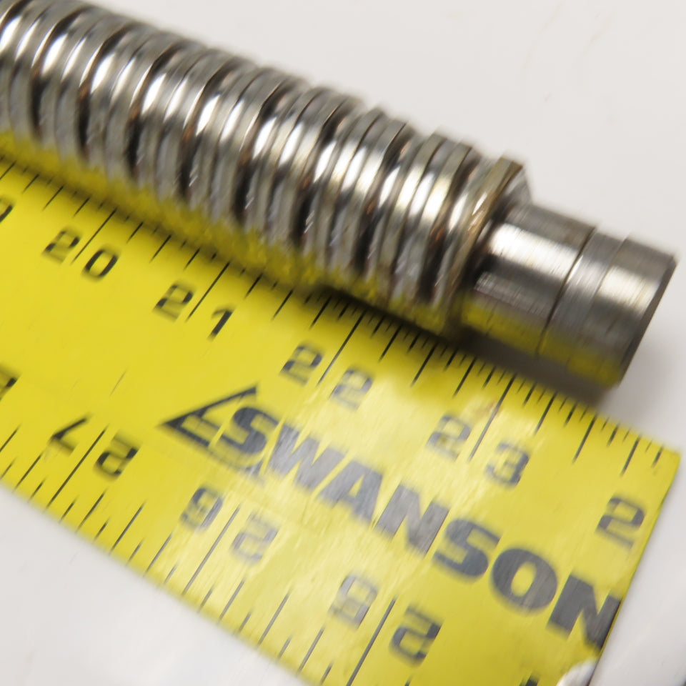 Rexroth 1-1/4" OD Single Start 3/8" Lead Ball Screw 43-1/2" OAL 39" Screw Length