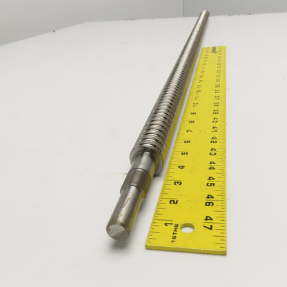 Rexroth 1-1/4" OD Single Start 3/8" Lead Ball Screw 43-1/2" OAL 39" Screw Length