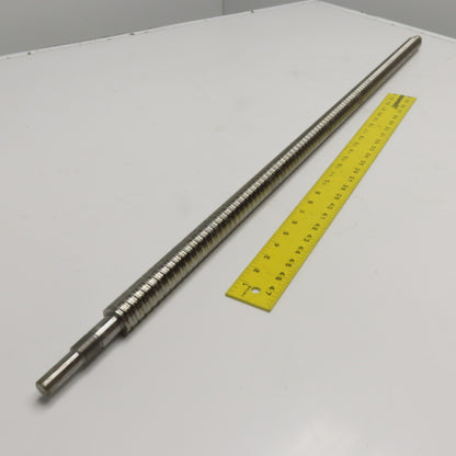 Rexroth 1-1/4" OD Single Start 3/8" Lead Ball Screw 43-1/2" OAL 39" Screw Length