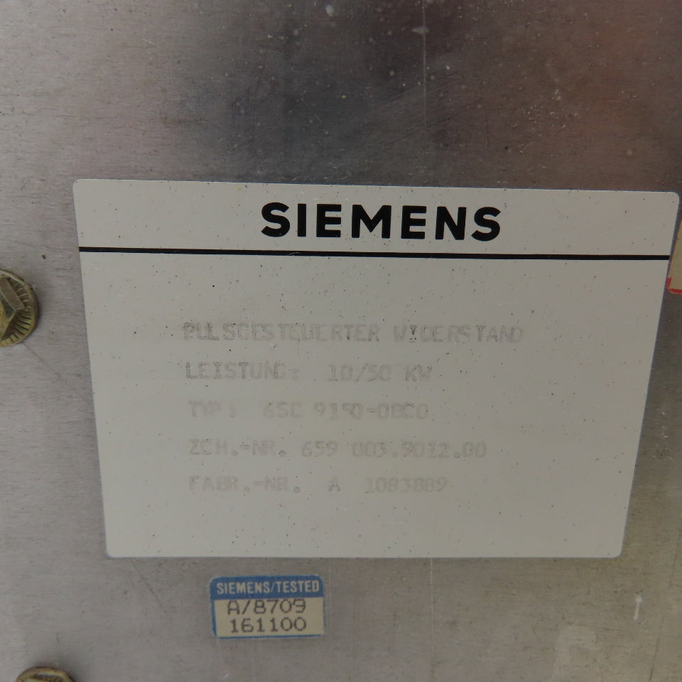 Siemens 6SC9150-0BC0 Pulsgesteuerter Widerstand Resistor Controller 10/50 kW