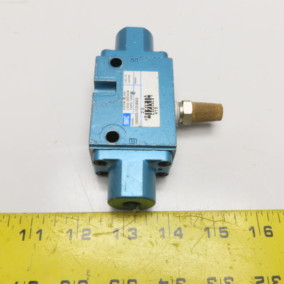 MAC 180003-112-0003 Pneumatic Air Valve VAC to 150 PSI