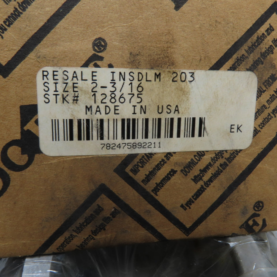 Dodge 128675 INSDLM 203 D-LOK Ball Bearing Insert 2-3/16" Bore