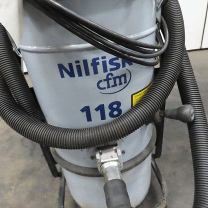 Nilfisk 118 CFM 118 Industrial Wet Dry Vacuum Cleaner 1Ph 120V 7.5A