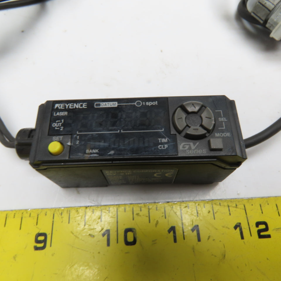 Keyence GV-21P CMOS Digital Laser Sensor Amplifier 10-30VDC PNP