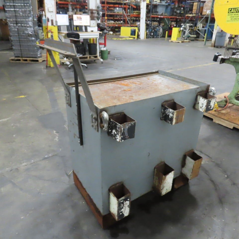 Heavy Duty Industrial Steel Rigging Storage Tool Cart W/ Drawers and Cabinet