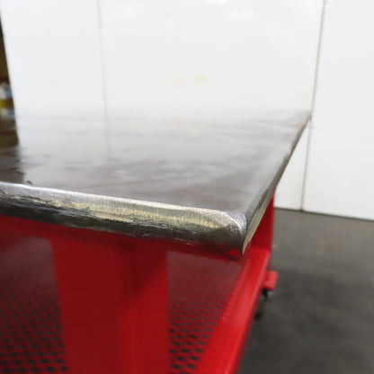 NEW 1/2" Steel Top Welding Fabrication Table Shelf Casters 96" x 48" x 34" T