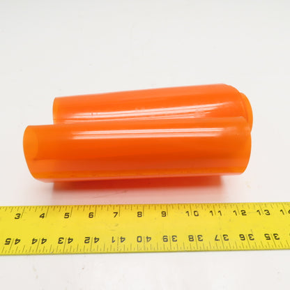 8" x 8' Long Orange Vinyl Strip Curtain 3/8" Holes 2" OC