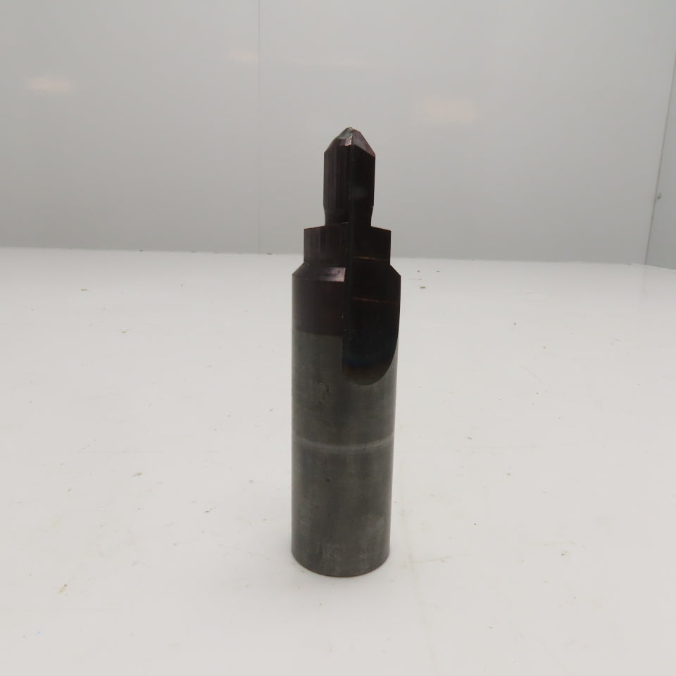 1" Solid Carbide Step Drill Chamfer Counterbore 0.453" Minor Diam. Needs Repair