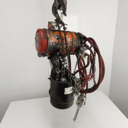 Yale AL20A10PL 1/2 Ton 1000LB Pneumatic Air Hoist 15' Lift W/ Pendant