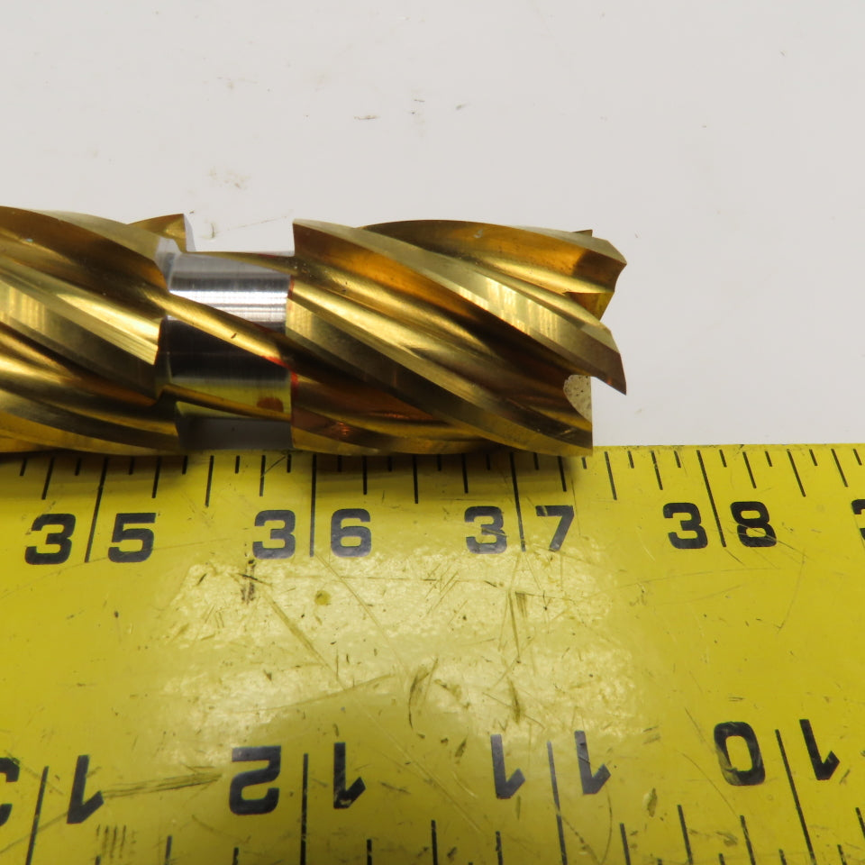 Niagara 1-1/8" TiN Coated HSS 6 Flute Modified End Mill Cutter 1" Shank
