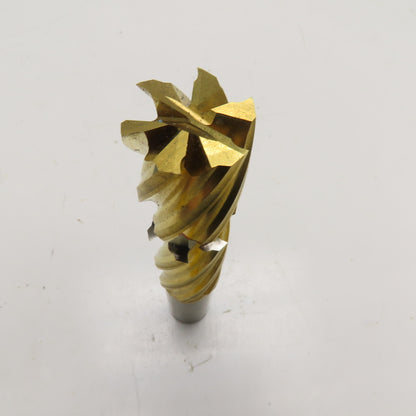 Niagara 1-1/8" TiN Coated HSS 6 Flute Modified End Mill Cutter 1" Shank