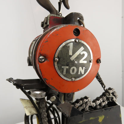 ARO 7704-T 1/2 Ton 1000LB Pneumatic Air Chain Hoist 20' Lift 90PSI