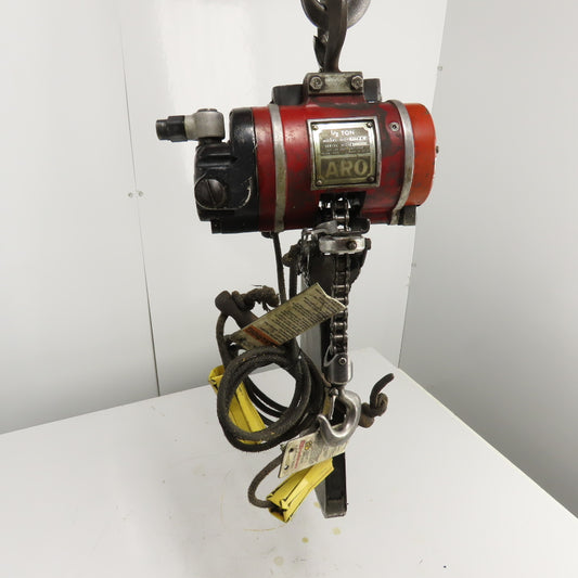 ARO 7704-T 1/2 Ton 1000LB Pneumatic Air Chain Hoist 20' Lift 90PSI