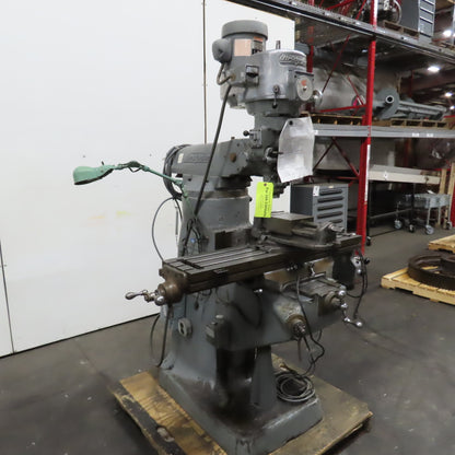 Bridgeport 1-1/2HP Vertical Milling Machine 3Ph 230/460V 1730 RPM W/ Powerfeed