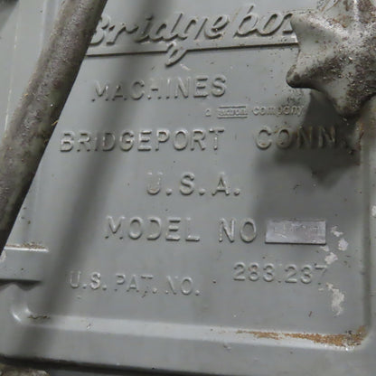 Bridgeport 1-1/2HP Vertical Milling Machine 3Ph 230/460V 1730 RPM W/ Powerfeed