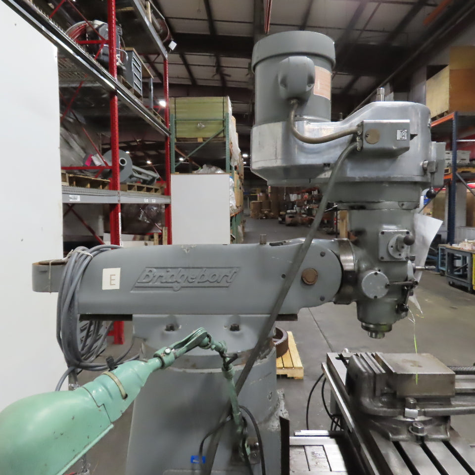 Bridgeport 1-1/2HP Vertical Milling Machine 3Ph 230/460V 1730 RPM W/ Powerfeed