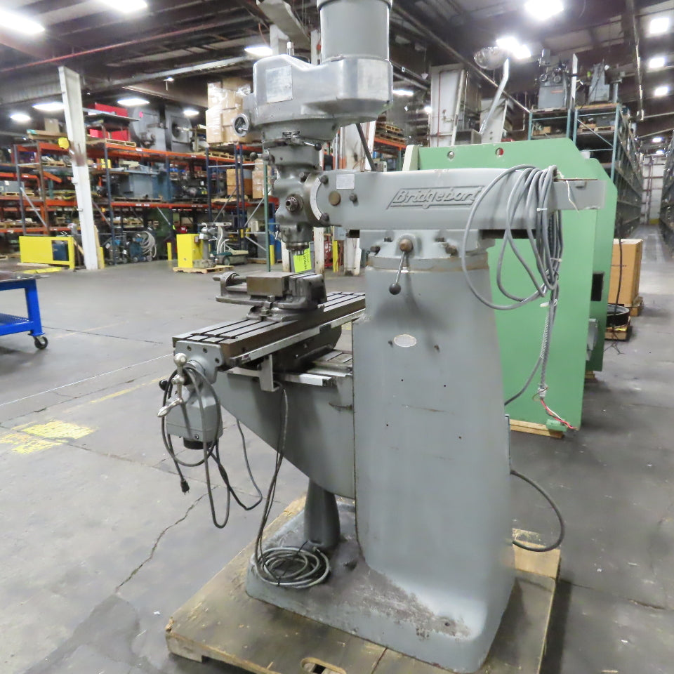 Bridgeport 1-1/2HP Vertical Milling Machine 3Ph 230/460V 1730 RPM W/ Powerfeed
