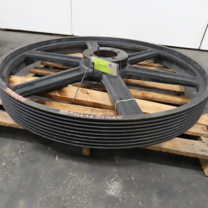 50" OD 5-7/8" Wide 8-Groove V-Belt Sheave Pulley 6-1/8" Bore