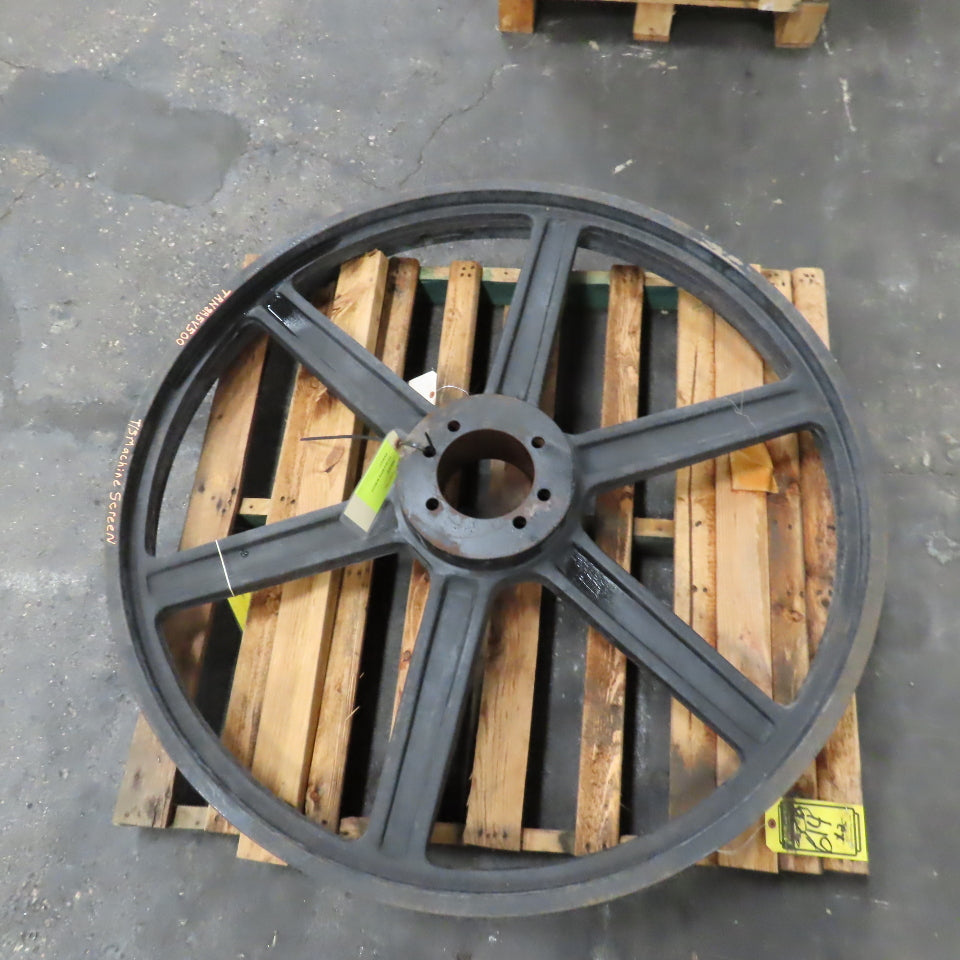 50" OD 5-7/8" Wide 8-Groove V-Belt Sheave Pulley 6-1/8" Bore