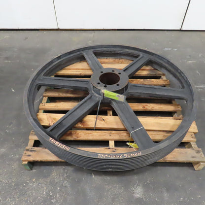 50" OD 5-7/8" Wide 8-Groove V-Belt Sheave Pulley 6-1/8" Bore