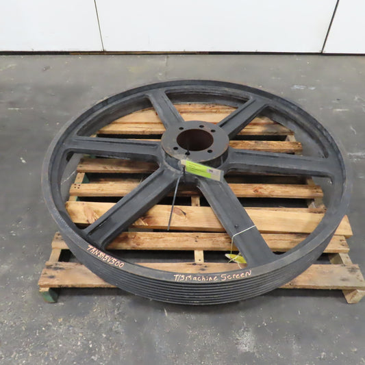 50" OD 5-7/8" Wide 8-Groove V-Belt Sheave Pulley 6-1/8" Bore