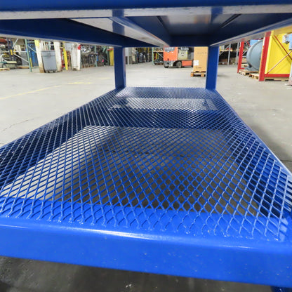NEW 96"x 48"x 34"H - 3/4" Top Steel Top Rolling Work Bench Welding Table W/Shelf