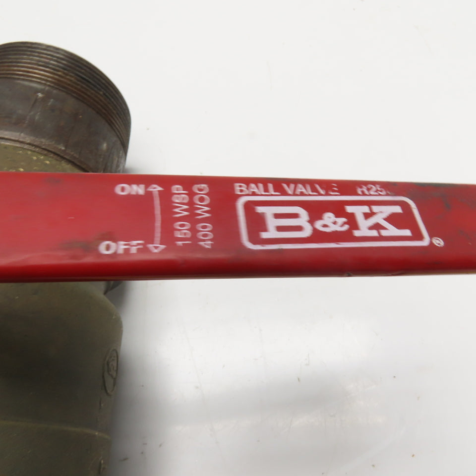 B&K R25 3" Full Port Brass Ball Valve 150 WSP 400 WOG