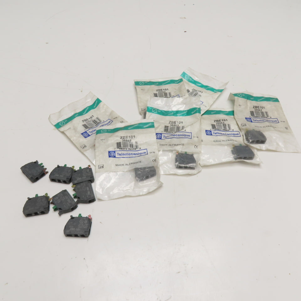Telemecanique 35563 ZBE101 Contact Blocks 1 NO A600-Q600 Lot of 14