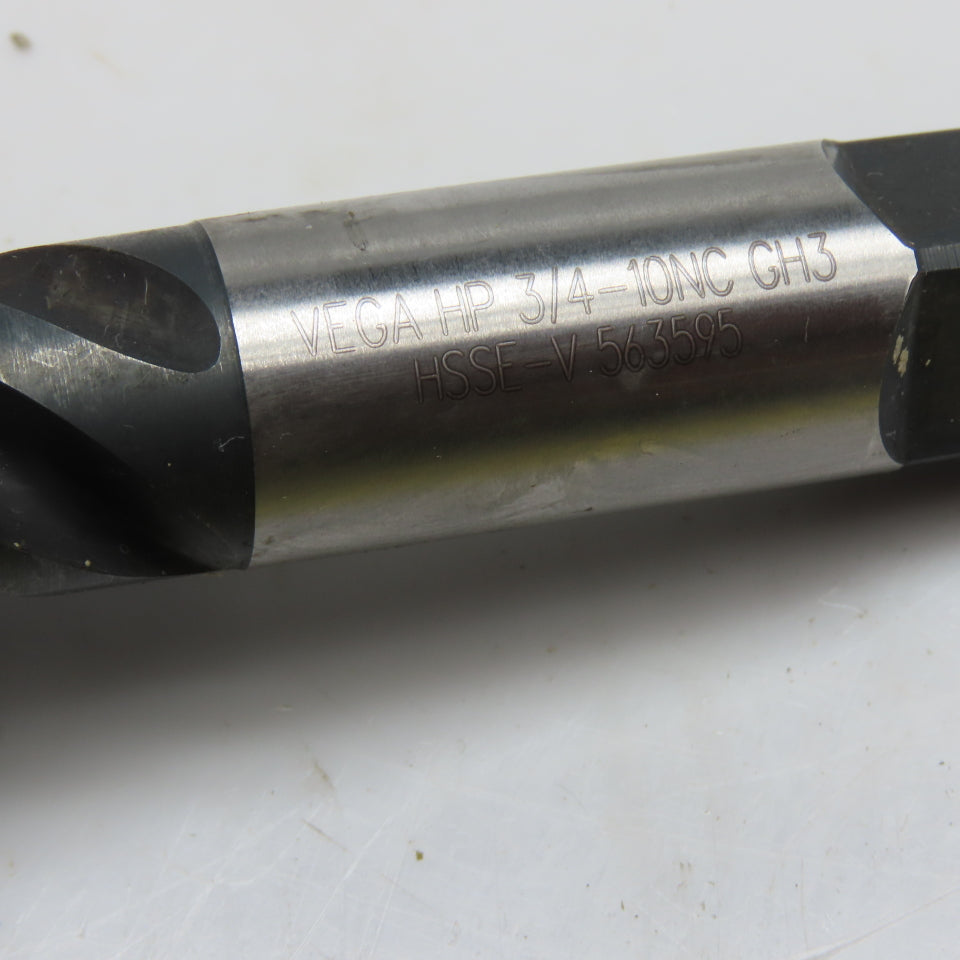 Vega 563595 3/4-10 NC GH3 HSSE-V Spiral Flute Plug Tap Cobalt